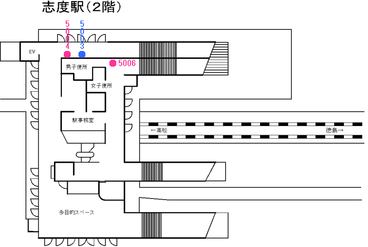 志度駅（2階）